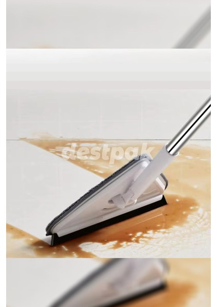 Üçgen Mop - 3 Bezli Cam Çekçekli Mop - Cam, Yer, Duvar - Püskül ve Mikrofiber Bez fırsatları