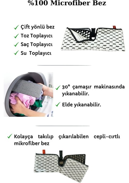 Twin Sprey Mop - 1 Adet Çift Taraflı Bez-Tıpasız Sistem-Üretici Garantili-Su Hazneli Püskürtmeli Mo
