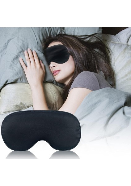 Siyah Uyku Bandı Işık Geçirmez Göz Maskesi Unisex