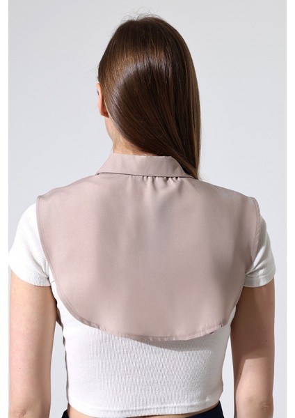 Schık Pamuklu Yakalı Çıkarılabilir Yarım Gömlek Vizon SCKWM24GML01 fırsatları