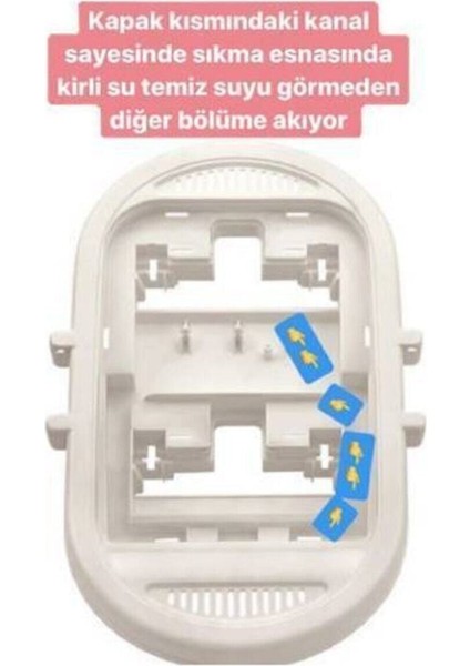 Vipset Premium Tablet Mop Temizlik Seti Temizlik Kova Seti Vip-01+2 Yedek Bez