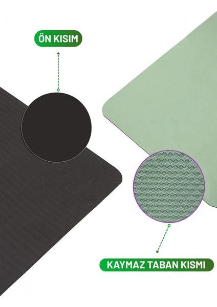 Premium Kaymaz Pilates ve Yoga Matı – Çift Yüzeyli, Ekstra Konforlu ve Dayanıklı fırsatları