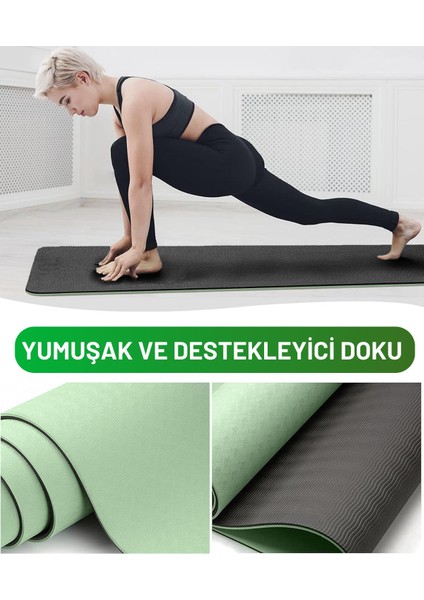 Premium Kaymaz Pilates ve Yoga Matı – Çift Yüzeyli, Ekstra Konforlu ve Dayanıklı indirimleri