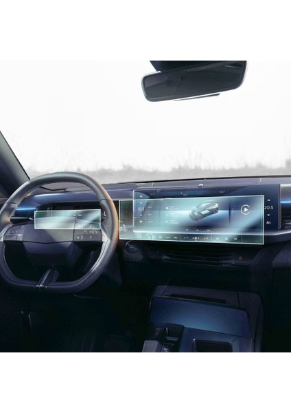 Opel Grandland 2025 Model Multimedya ve Dijital Gösterge Uyumlu 9H Nano Ekran Koruyucu 2li Set