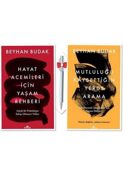 Hayat Acemileri Için Yaşam Rehberi - Mutluluğu Kaybettiğin Yerde Arama, Beyhan Budak (2 Kitap)