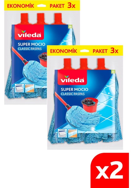 2 Paket Supermocio 3 Lü Klasik Yedek Paspas