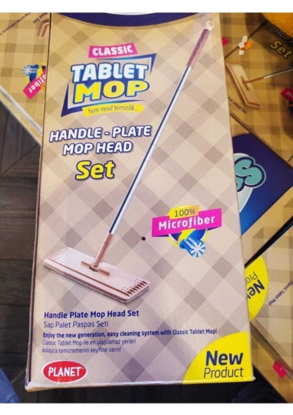 Tablet Mop Palet + Sopa Takımı + Yedek Bez Tablet Moplara Uyumlu
