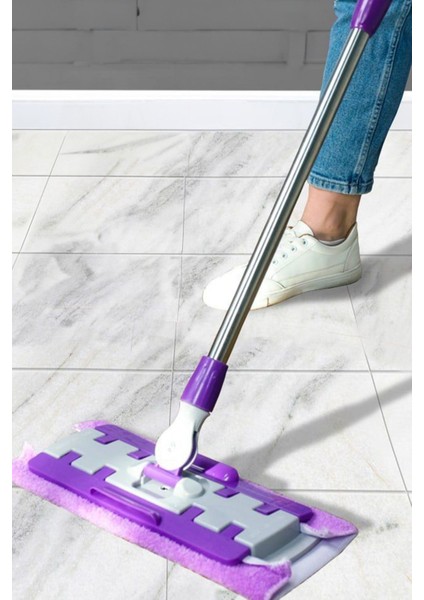 Bez Takıp Kullanılabilen Mandallı Mop Temizlik Seti Mikrofiber Bez Tak Kullan Mob Seti
