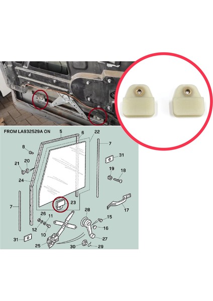 BWR5588 Land Rover Defender L315 L316 90 110 130 1994-2016 STC4787 Için Ön Cam Tutucu Taşıyıcı Kızak Klipsi