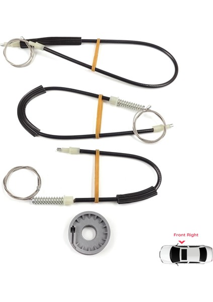 BWR5553 Mitsubishi Colt Czc Cabriolet Rg 2006-2009 98031402 Için Sağ Kapı Cam Kriko Tamir Seti