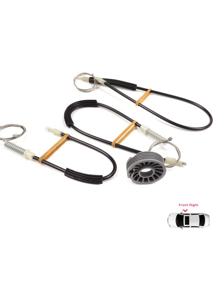 BWR5553 Mitsubishi Colt Czc Cabriolet Rg 2006-2009 98031402 Için Sağ Kapı Cam Kriko Tamir Seti