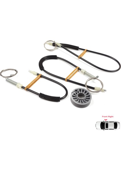 BWR5553 Mitsubishi Colt Czc Cabriolet Rg 2006-2009 98031402 Için Sağ Kapı Cam Kriko Tamir Seti