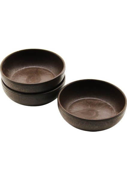 3pcs Naturel Plastik Çerezlik Çap: 10cm - Derinlik: 3cm