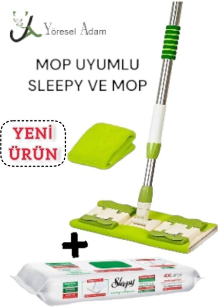 Sleepy Yüzey Temizleme Havlusu Mandalı Mop (Sihirli Mop Markalı Mop)