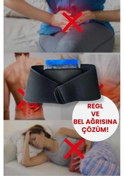 Kadın Özel Gün Ağrısı Adet Sancısı Kadın Kasık Bölgesi Termo Jelli Sıcak Soğuk Tutucu Korse