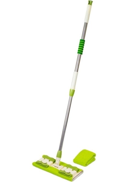 Ayarlı Ergonomik Saplı Paspas Takımı 2 Adet Mikro Bez Yeşil