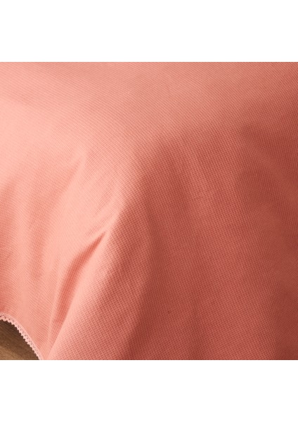 Feel %100 Pamuk Tek Kişilik Waffle Pike Gül KURUSU(150X220 Cm)