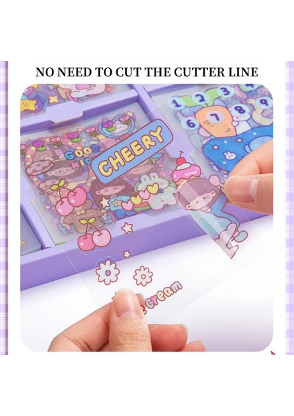 Sticker Kawaii Hediye Kutusu 200 Yaprak-Mavi(Yıldız Takımı)