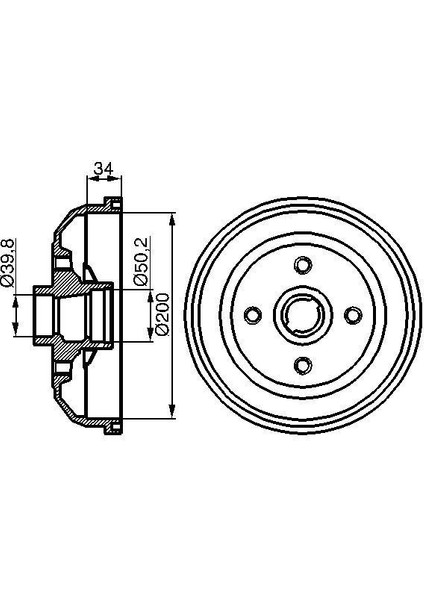Arka Fren Kampanası Corsa A 83-92 -Corsa B-Tıgra A 93-02 Abs Li (2 Adet) 90509107-418025-90425919-90425920