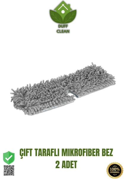 2 Adet Yedek Çift Taraflı Mikrofiber Sprey Mop Bez 12*40 cm modelleri