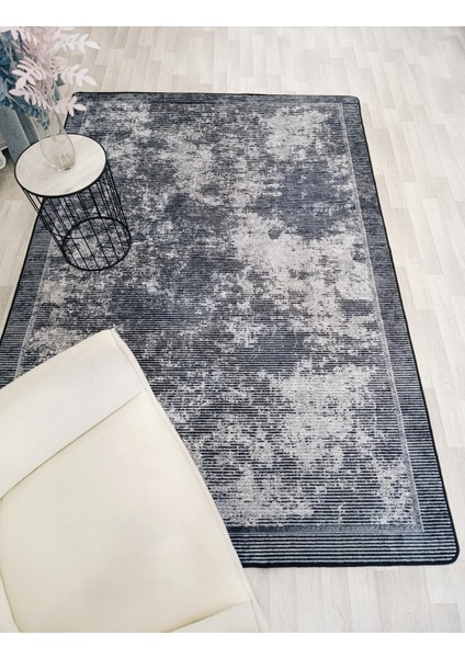 Gri Renk Geometrik Desen Kaymaz Taban Yolluk Halı fiyatları