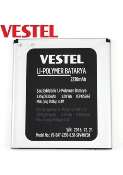 Vestel Venüs 5000 Pil Batarya 2230 Mah Ithal Senalstore fiyatları