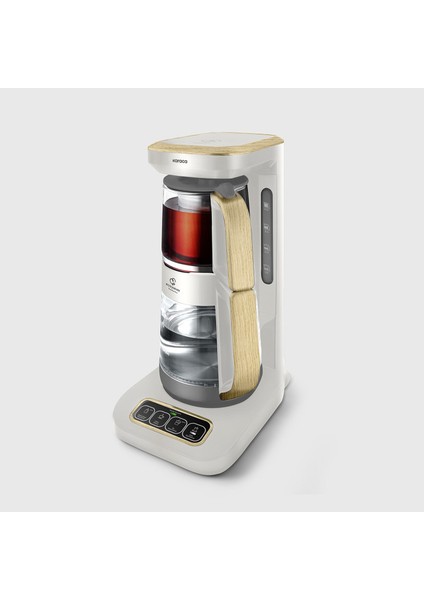Otomatik Çay Demleme ve Filtre Kahve Makinesi -Ahşap Desenli