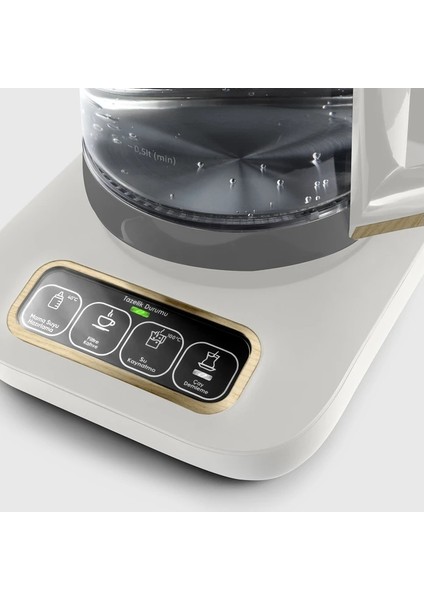 Otomatik Çay Demleme ve Filtre Kahve Makinesi -Ahşap Desenli modelleri