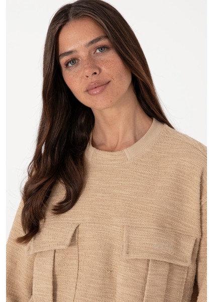 Kadın Kum Sweatshirt 50292442-VR085 fiyatları