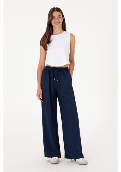 Kadın Lacivert Pantolon (Kanvas-Chino) 50300357-VR033