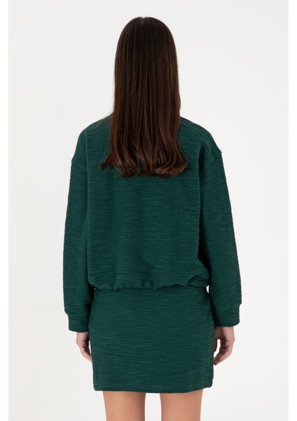 Kadın Koyu Yeşil Sweatshirt 50292442-VR079 indirimleri