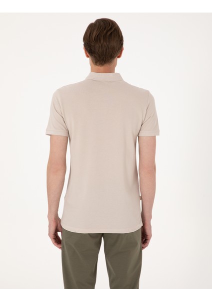 Erkek Taş Slim Fit %100 Pamuk Polo Yaka Basic Tişört 50291625-VR049