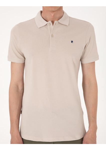 Erkek Taş Slim Fit %100 Pamuk Polo Yaka Basic Tişört 50291625-VR049