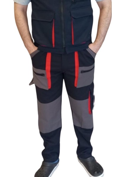 Teknik Harman Çok Cepli Pantolon