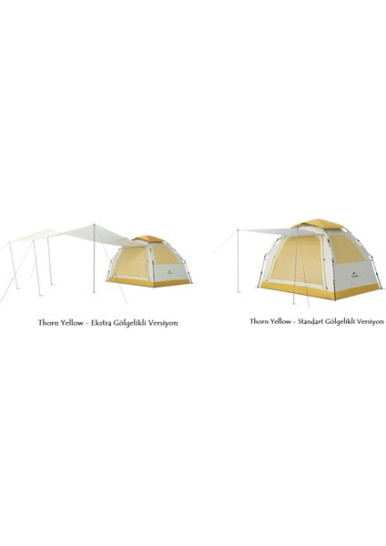 Ango ES60 Gölgelikli Otomatik Kurulum Kamp Çadırı Thorn Yellow - Standart