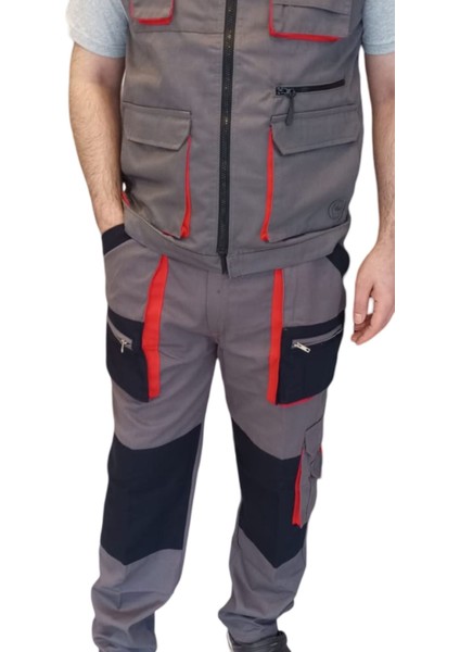 Teknik Harman Çok Cepli Pantolon