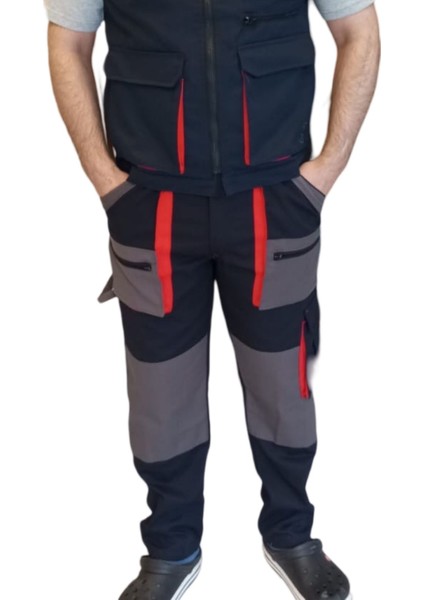 Teknik Harman Çok Cepli Pantolon