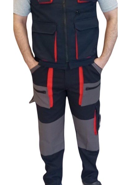 Teknik Harman Çok Cepli Pantolon