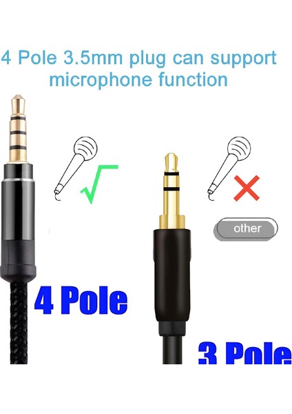 3.5mm Aux Kablo 4 Pole (4 Boğumlu) 1 Metre – Altın Uçlu, Metal Başlıklı Ses Kablosu indirimleri