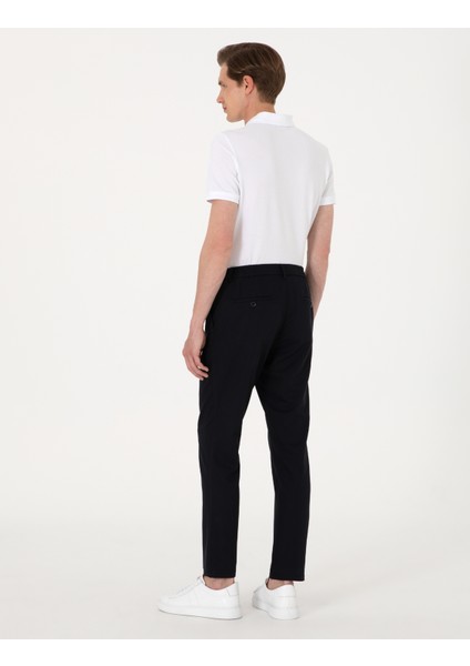 Erkek Lacivert Slim Fit Kumaş Pantolon 50306715-VR033