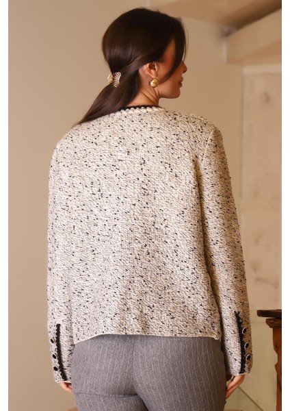 Gri Cepleri Düğmeli Kadın Triko Hırka 021-2K5 indirimleri