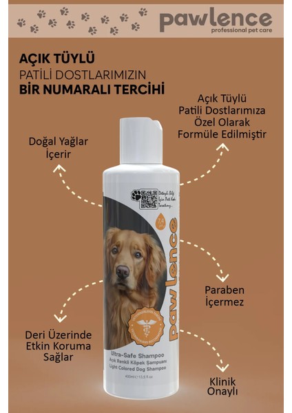 Ultra-Safe Açık Renkli Köpeklere Özel Şampuan 400ML