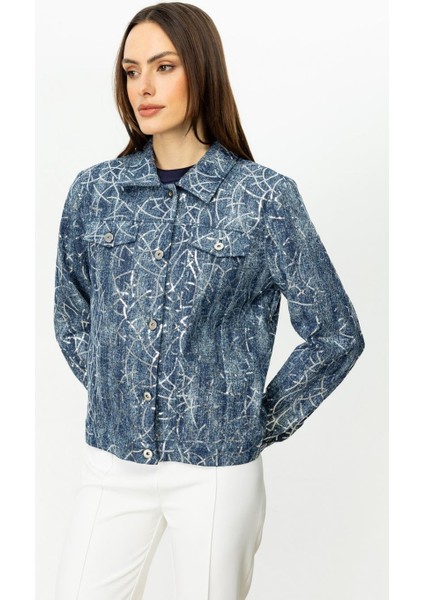 Pul Işlemeli Kot Indigo Kadın Mont 6026-2Y5 modelleri