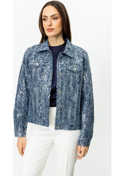 Pul Işlemeli Kot Indigo Kadın Mont 6026-2Y5 fırsatları