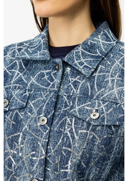 Pul Işlemeli Kot Indigo Kadın Mont 6026-2Y5 indirimleri