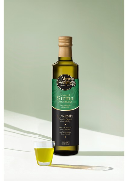 Erken Hasat Naturel Soğuk Sıkım Zeytinyağı 500 ml