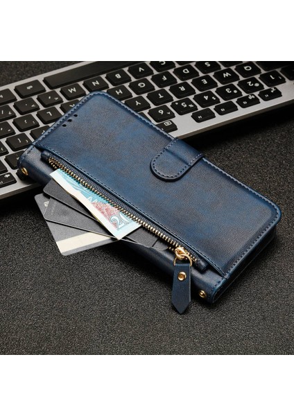 Samsung Galaxy S25 Edge Için Flip Kılıf Koruma Premium Darbeye Dayanıklı Pu Deri Fermuarlı Cüzdan Kılıfı Kart Tutucu ve Uzun Askılı (Yurt Dışından) indirimleri