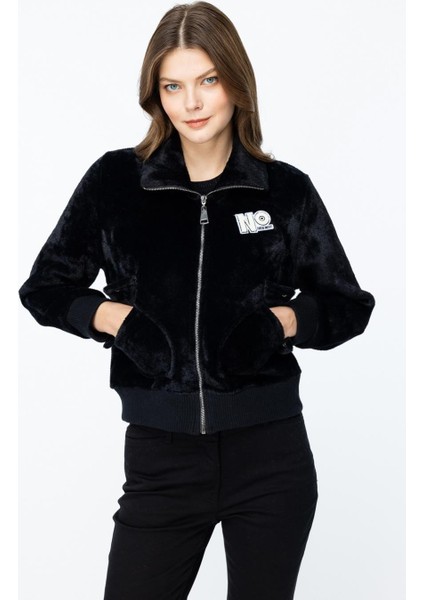 Kapak Cepli Peluş Siyah Kadın Mont 46701-2K5 fiyatları