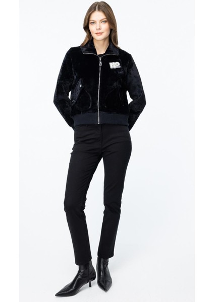 Kapak Cepli Peluş Siyah Kadın Mont 46701-2K5 modelleri