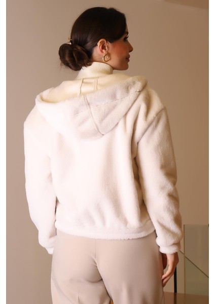 Cepli Fermuarlı Ekru Kadın Mont D99508-2K5 fırsatları